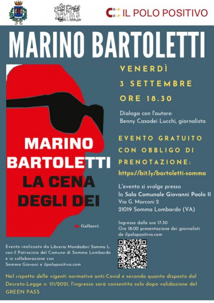 Somma, Marino Bartoletti presenta "La cena degli dei"