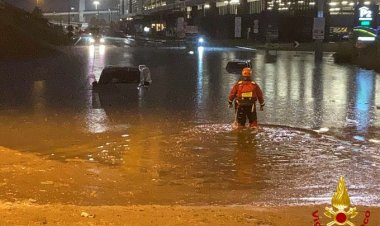 Aeroporto Malpensa in tilt per un nubifragio.