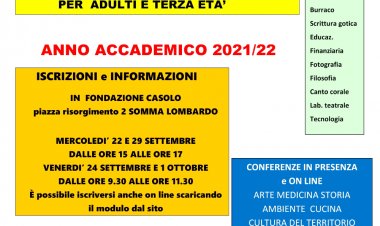 Somma Lombardo: dal 22 partono le iscrizioni all’Università