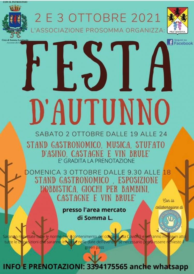 Somma Lombardo: festa d'autunno in piazza mercato
