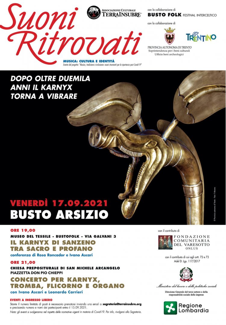 Karnyx: conferenza e concerto il 17 settembre a Busto Arsizio