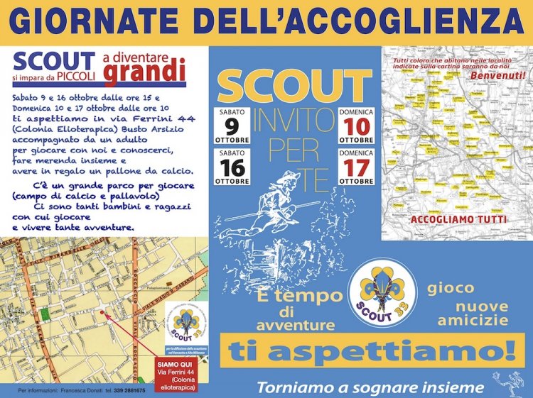 Busto Arsizio, Scout, open day per iscriversi