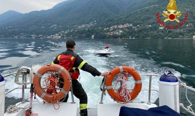 Lago Maggiore: diportista in difficoltà, salvato dai Vigili del Fuoco